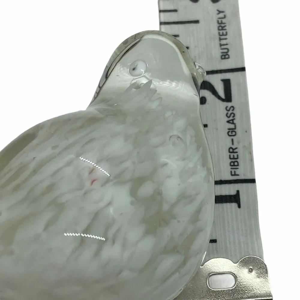 Lefton Bird Paperweight Figurine Vintage Clear Lightweight Glass Decorative
